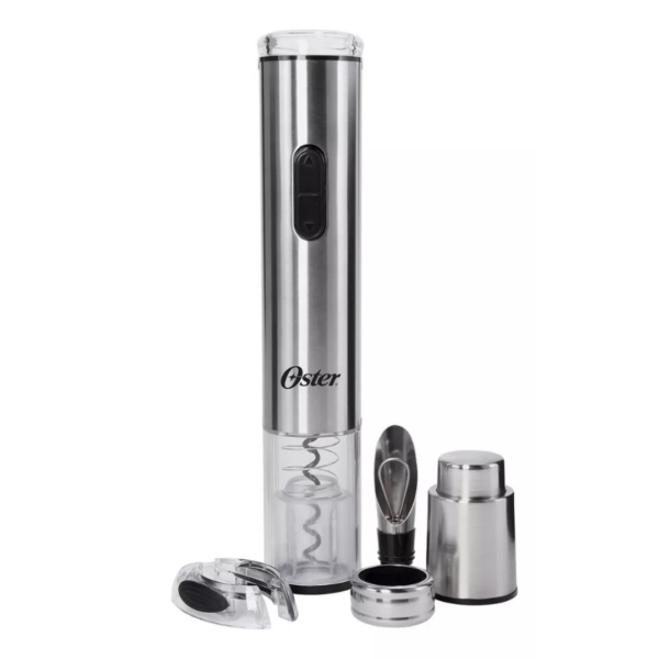Kit Abridor Vinho Oster 8055 Inspire Inox Abridor Elétrico Cor Prateado