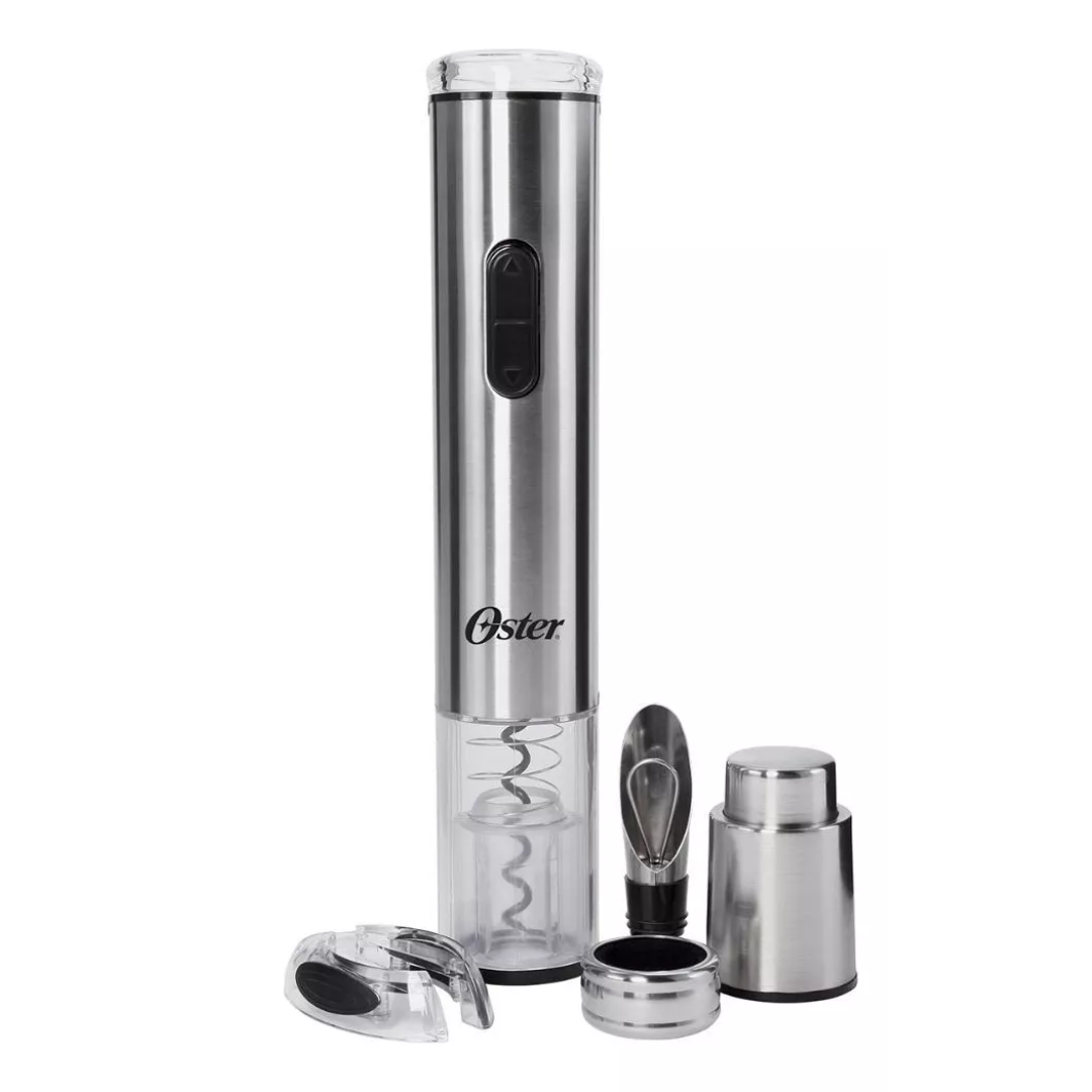 Kit Abridor Vinho Oster 8055 Inspire Inox Abridor Elétrico Cor Prateado